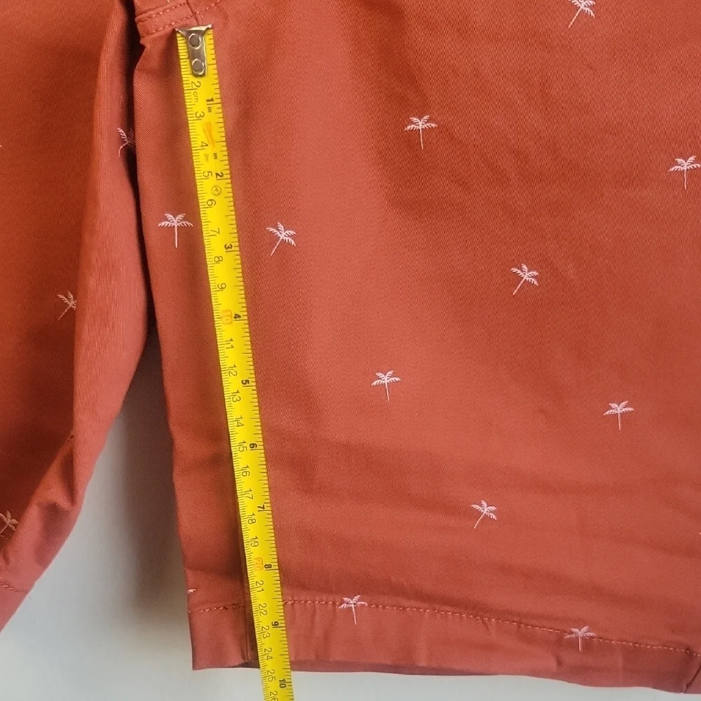 Jack & Jones Orange Flat Front Shorts Casual Style